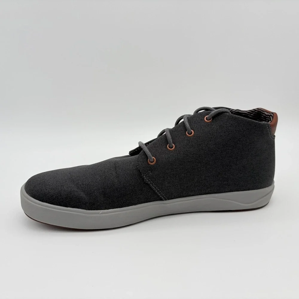 Olukai Nana Hele Wai'Apo Chukka Boots Mens Size 13 Dark Gray Canvas Lace Up